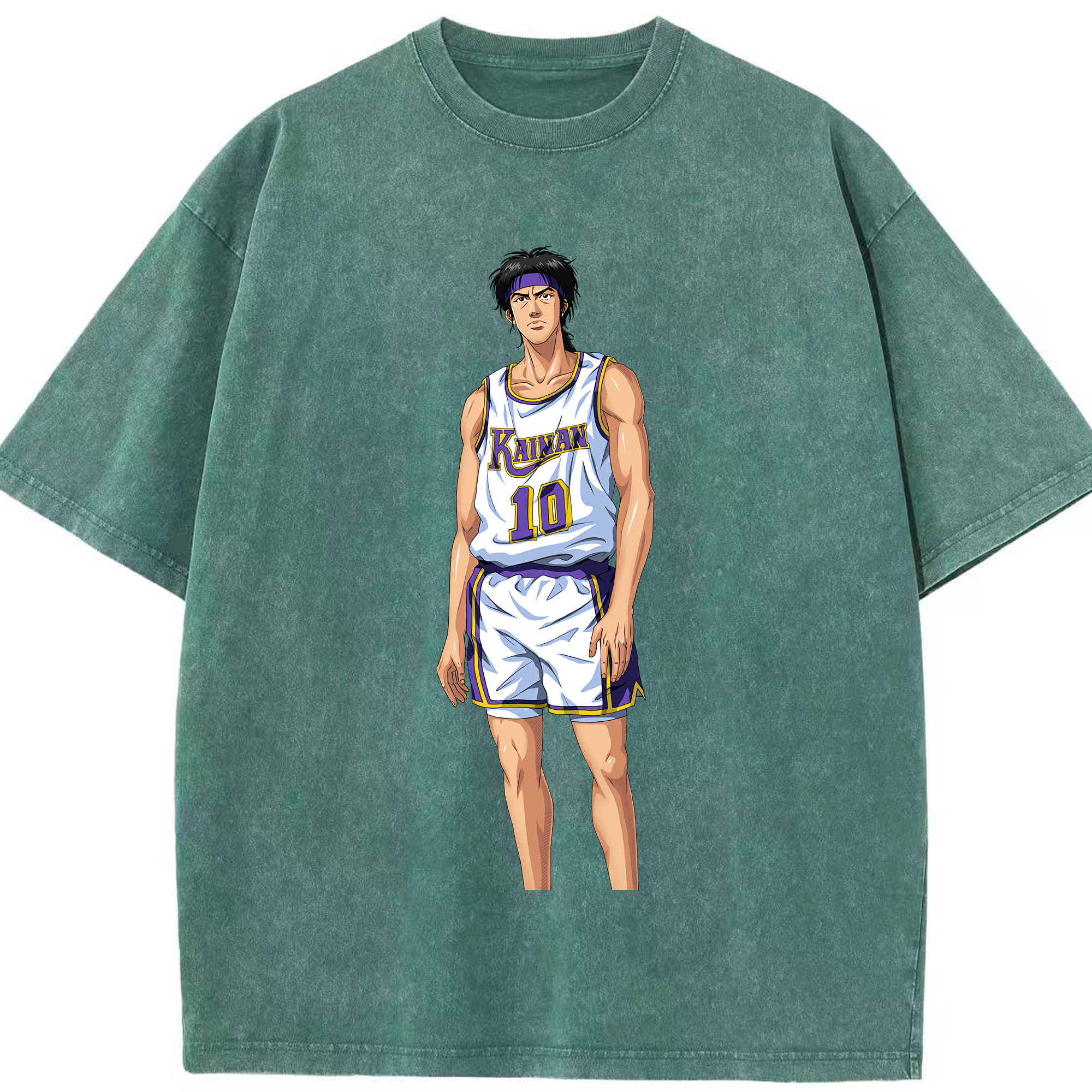 （画像用） SLAM DUNK／スラムダンク 綿100% ヴィンテージ風 半袖Tシャツ（フロントプリント）